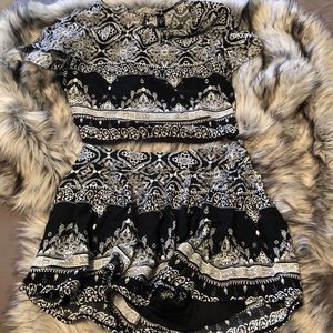 Windsor woven blk/wht printed set